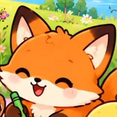 Fox, an orange fox holding a crayon